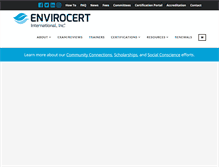 Tablet Screenshot of envirocertintl.org